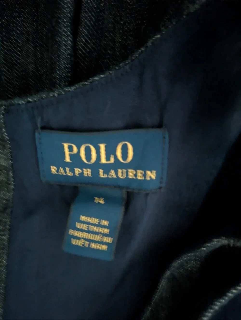 EUC Polo by Ralph Lauren dark wash denim dress